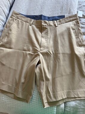 Brooks Brothers Tan Flat-Front Men's Shorts